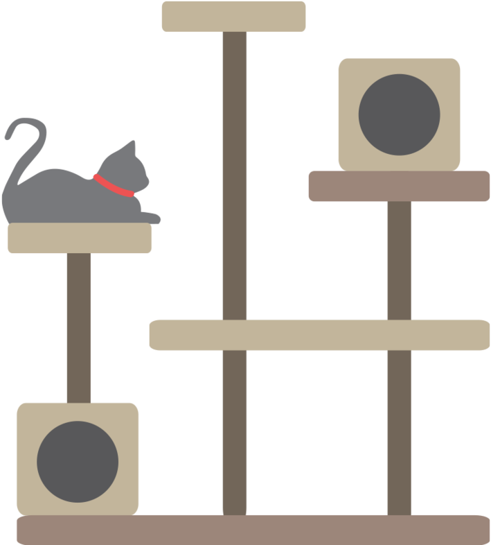 Sellwood Pet Supply Cat Adoption - Cat Tree Clipart (1000x785), Png Download
