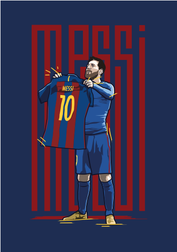 Holding Shirt Celebration Print - Leo Messi Holding Shirt (500x500), Png Download