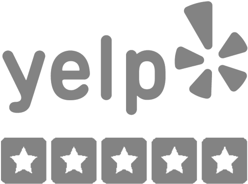 Yelp Logo 5 Stars Wide Black Left - Yelp (1000x384), Png Download