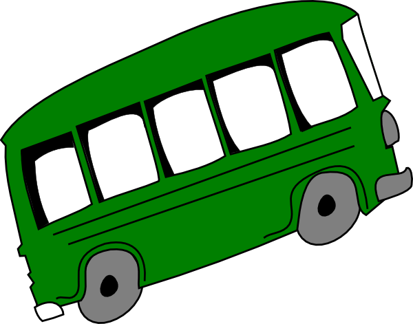 Graphic Freeuse Stock Green Bus Clip Art At Clker - Green School Bus Clipart (600x471), Png Download