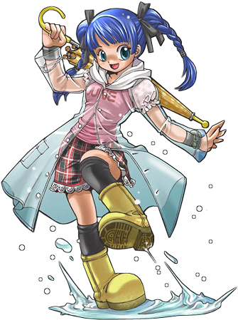 Stomp In Rain Puddle - Manga (368x465), Png Download