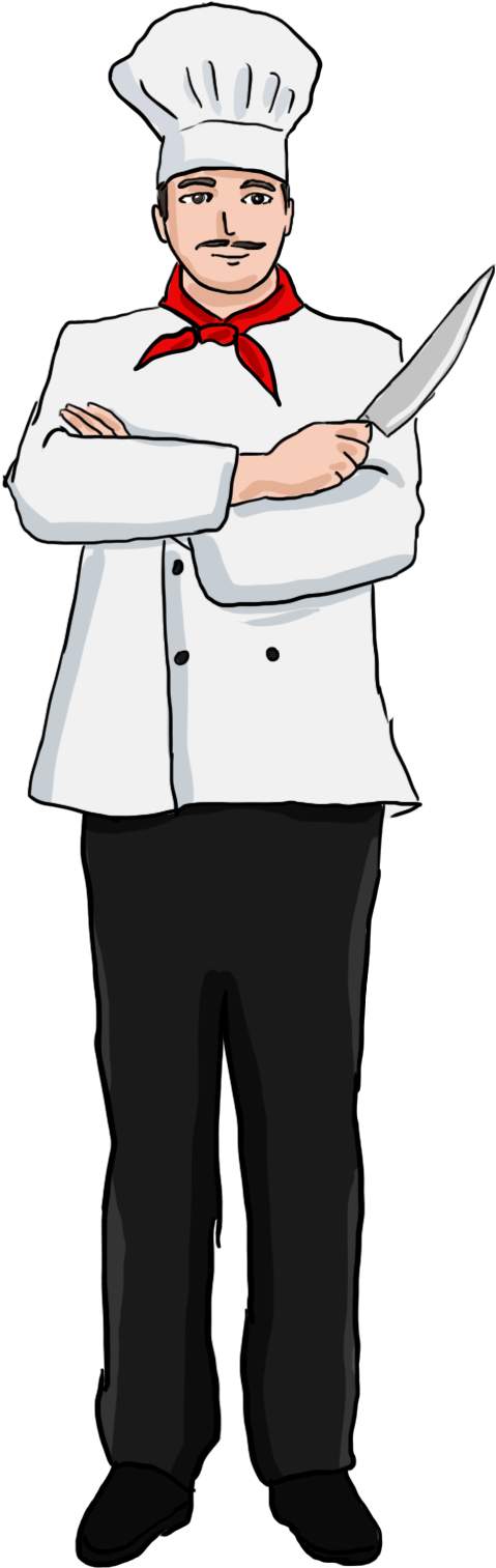Master Chef Clipart - Chef Uniforms Clip Art (766x1719), Png Download