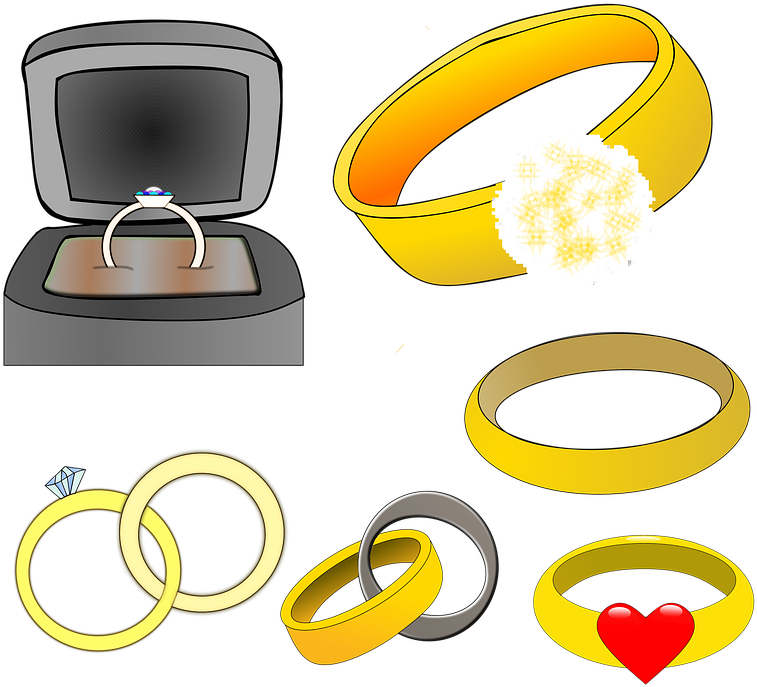 Bridal Clipart 27, Buy Clip Art - Ring (810x720), Png Download