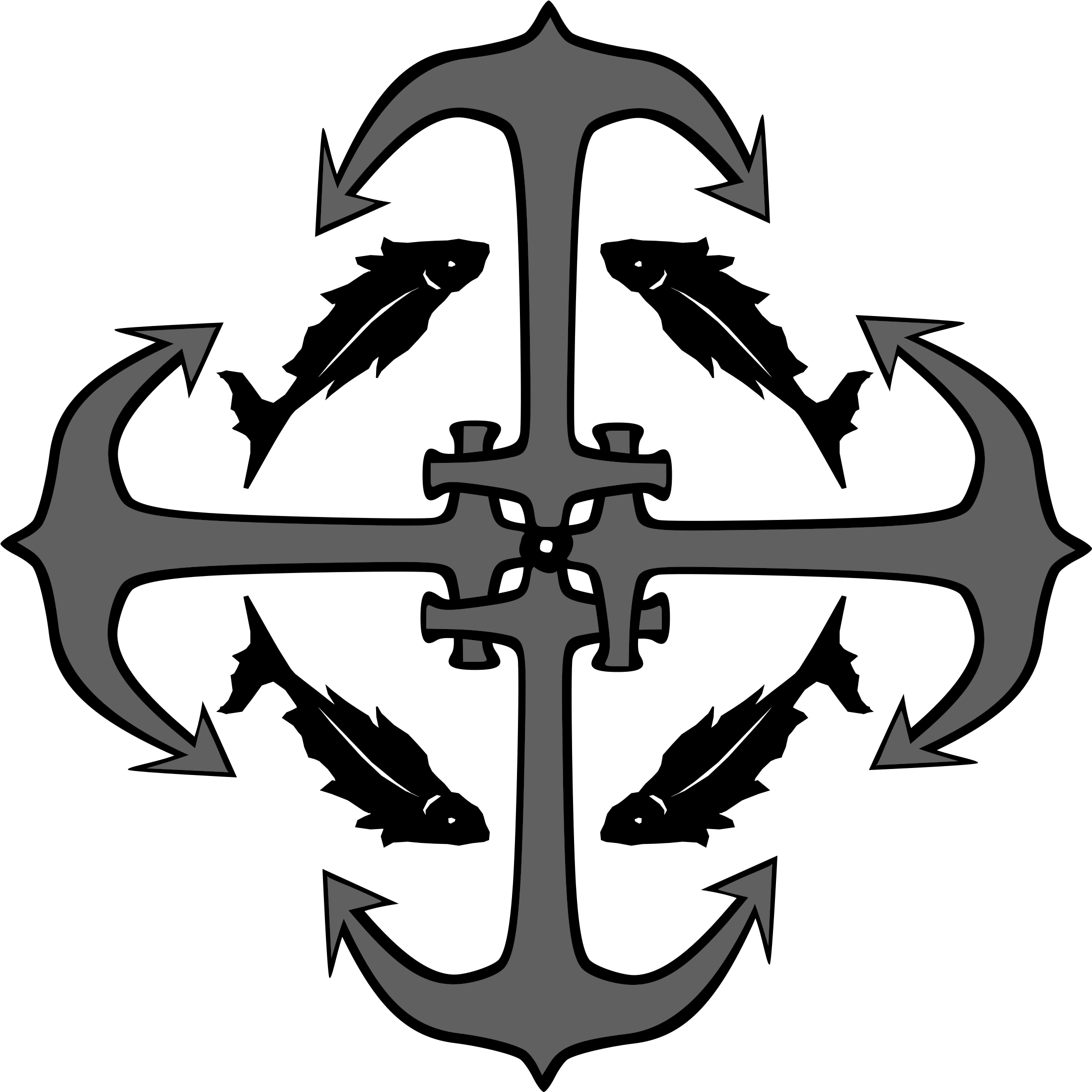 This Free Icons Png Design Of Fish Anchor (2400x2400), Png Download