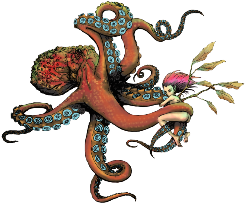 Octopus Tattoo Png - Octopus Old School Tattoo (1111x719), Png Download