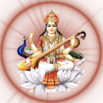 Deluxe Hanuman Ji Wallpaper Full Size Goddess Saraswati - Saraswati Mata (400x400), Png Download