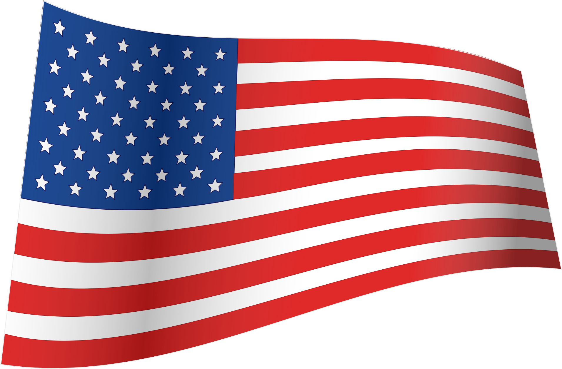 File - Us Flag - Iconic Waving - Svg - Wikimedia Commons - Usa Flag Waving Png (2000x1346), Png Download