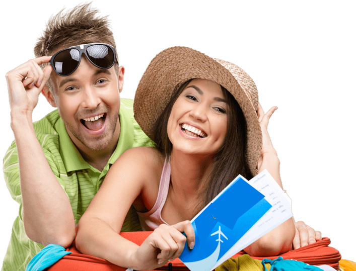 Travelling - Tourist Couple Png (724x538), Png Download