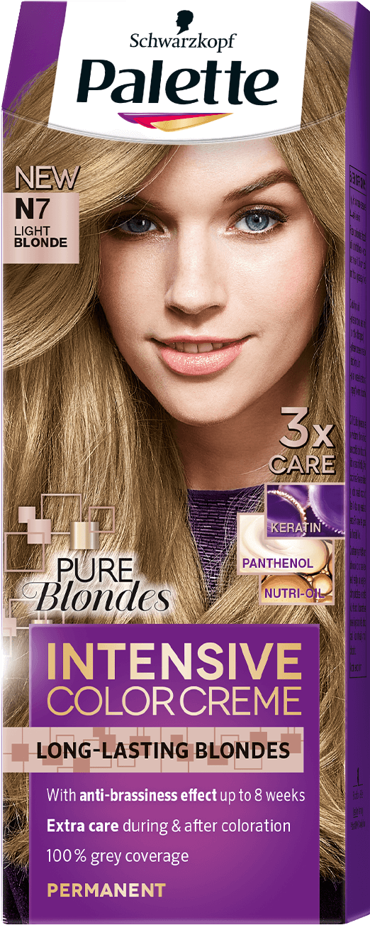 Palette Com Icc Pure Blondes N7 Light Blonde - Palette Intensive Color Creme N7 (970x1400), Png Download