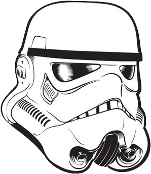 Stormtrooper Helmet - Stormtrooper Helmet Drawing (350x350), Png Download