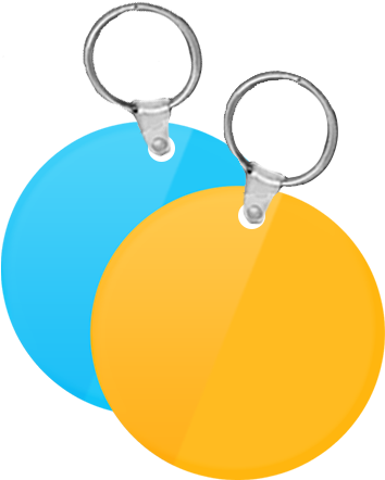 Modified Key Fob Circle Jr Bag Tag - Keychain (479x479), Png Download