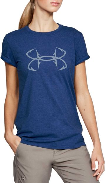 Under Armour® Ladies' S/s Hook Logo T-shirt - Men's Under Armour (stealth Gray) Fish Hook Baseball (638x620), Png Download