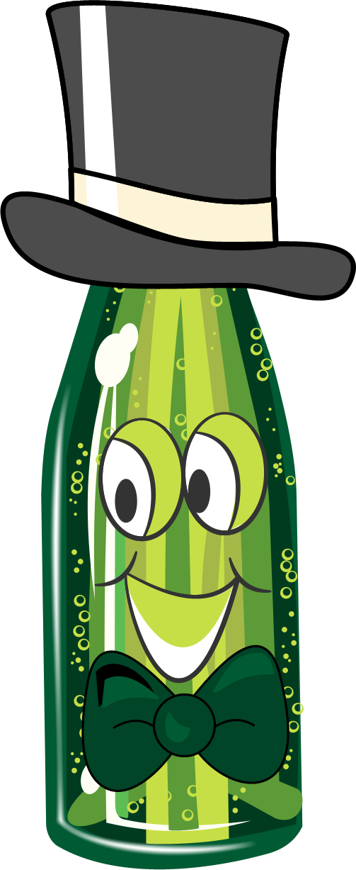 Free Transparent Png Files And Paint Shop Pro Tubes - Cartoon Champagne Bottle (503x1227), Png Download
