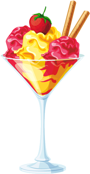 Https - //gallery - Yopriceville - Com/free Clipart - Icecream Sundae Drawing (370x600), Png Download