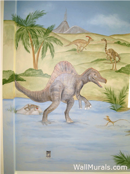 Dinosaur Mural - Lesothosaurus (800x600), Png Download