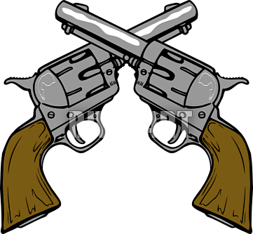 Drawing Cowboy Gun Png - Guns Clip Art (361x333), Png Download