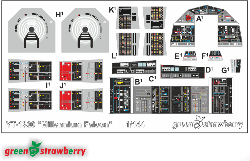Quick View Millennium Falcon Cockpit Decals Free Transparent PNG