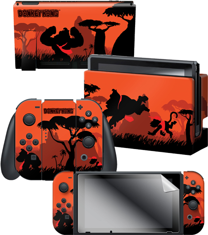Cg - Switch - Donkey Kong - Savannah Silhouette - Skins - Donkey Kong Switch Skin (640x480), Png Download