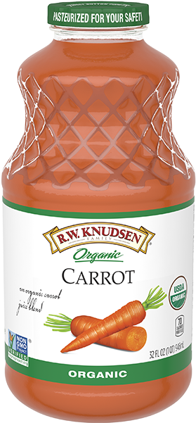 Organic Carrot Juice Blend - Rw Knudsen Carrot Juice (300x615), Png Download