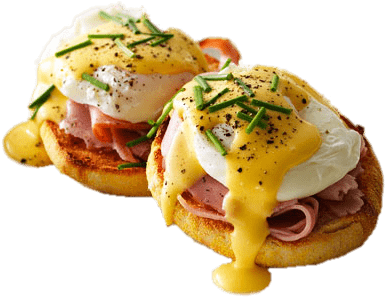 Eggs Benedict - Recette Petit Dejeuner Salé (625x352), Png Download