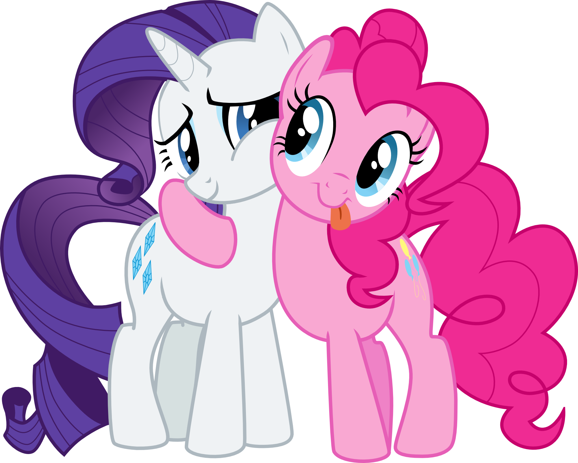 Two Are Best Ponies , - My Little Pony Rarity And Pinkie Pie (2000x1602), Png Download