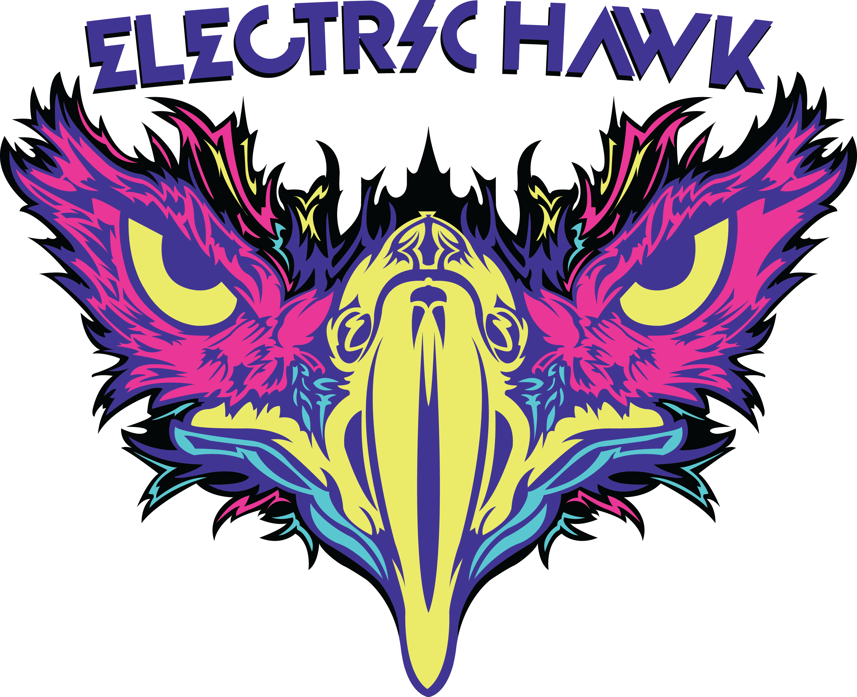 Cropped Electric Hawk Logo - Goshen Community Schools: Bus Parking (2824x2297), Png Download