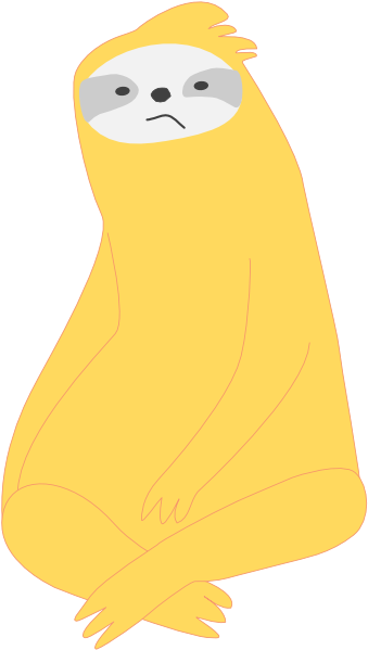 Mediocre Sloth Messages Sticker-2 - Sloth (618x618), Png Download