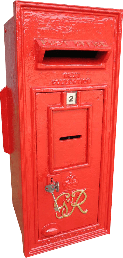 Ukaa George 6th Wall Mounted Post Box (423x889), Png Download