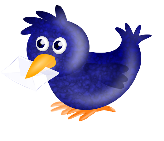 Carrier Pigeon, Homer, Pigeon, Bird, Envelope, Twitter - Burung Dara Biru Vektor (640x490), Png Download