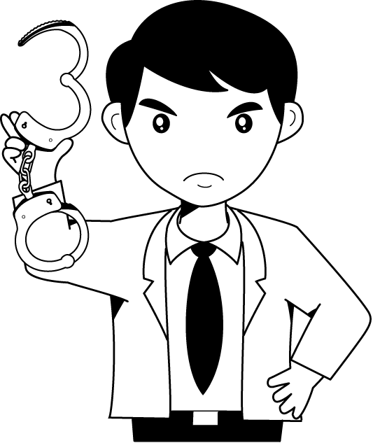 Handcuffs Clipart - Police With Handcuffs Clip Art (533x633), Png Download