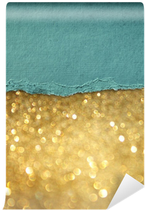 Gold Glitter Background And Blue Vintage Torn Paper - Gold And Silver Background (400x400), Png Download