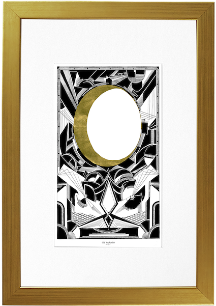 Our Brushed Gold Frame - Moon (600x600), Png Download