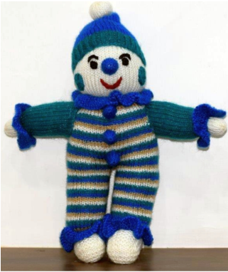 Handknitted Soft Toy Joker From Kumaon,uttarakhand - Stuffed Toy (320x480), Png Download