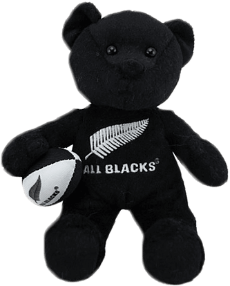 All Blacks Haka Beanie Bear - All Blacks - Bean Bag Bear Black Haka (600x600), Png Download