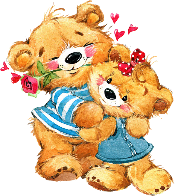 Bears - Te Mando Un Fuerte Abrazo Y Un Beso (600x669), Png Download