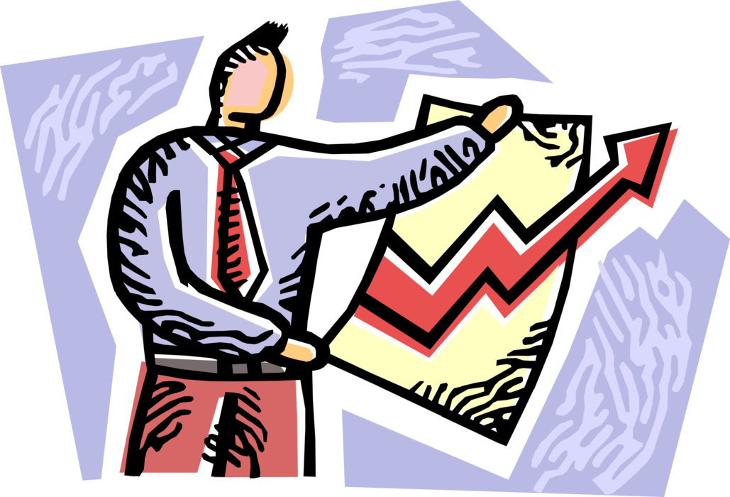 Vector Illustration Of Businessman Presents Corporate (1029x700), Png Download