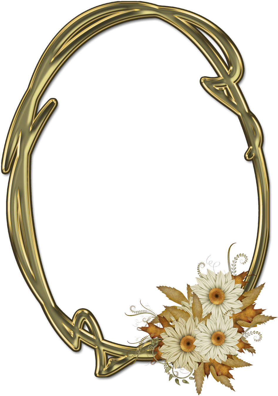 Frames Png Oval Com Flores - Moldura Para Foto Oval Png (1067x1600), Png Download