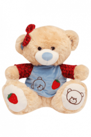 Unisex Strawberry Teddy Bear Soft Toy - Fair Isle (300x450), Png Download