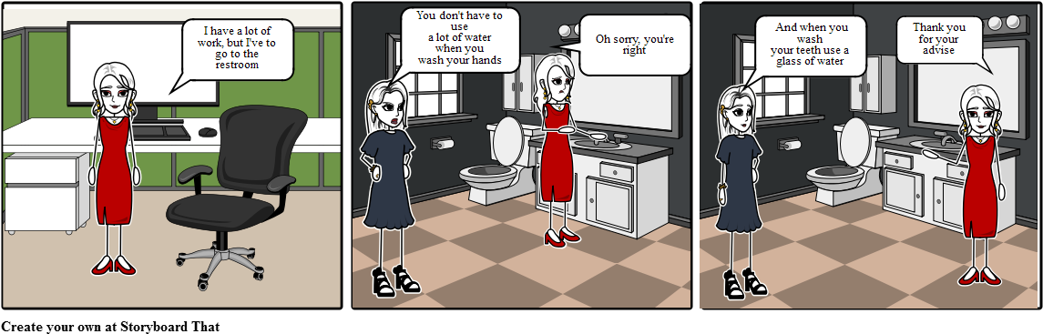 Save Water At Work - Cartoon (1164x385), Png Download
