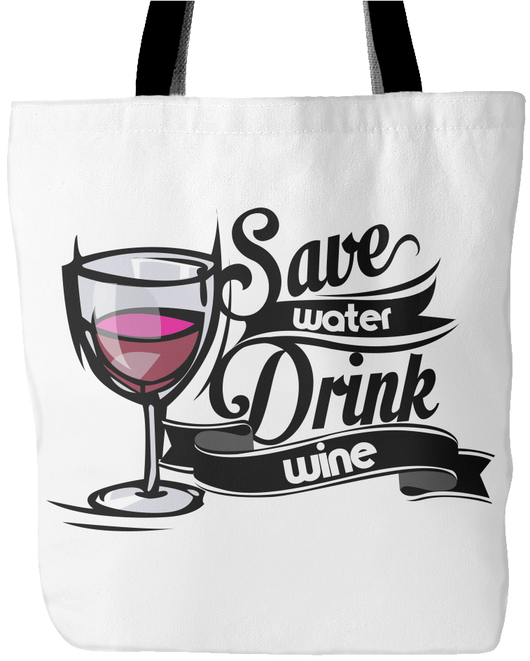 Save Water Drink Wine Tote Bag -save Water Drink Wine - Save The Date Rustic Brown Cards - Autumn Wedding Theme (1024x1024), Png Download