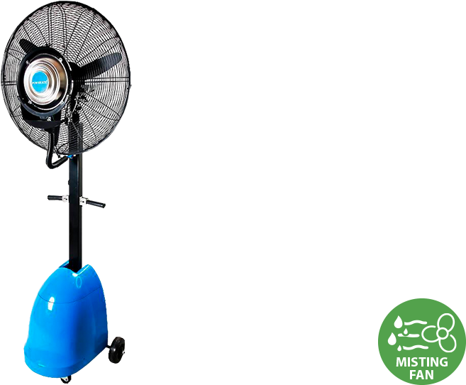 Pedestal Mist Fan - Mechanical Fan (1170x585), Png Download