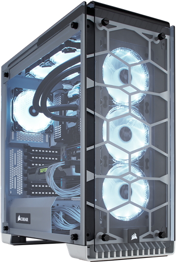 Clearly Superior - Corsair Crystal 570x White (400x527), Png Download