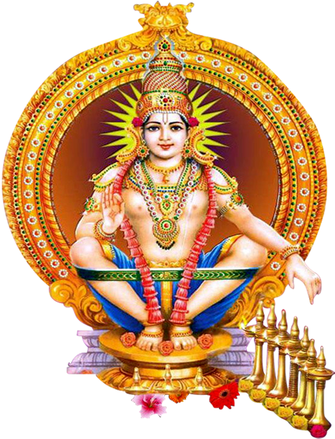 Main Dieties - Ayyappan God Hd (700x639), Png Download