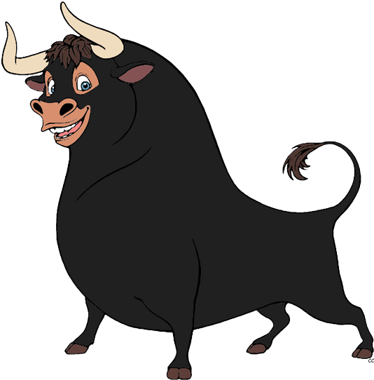 Image Freeuse Ferdinand Clip Art Cartoon And Clipped - Ferdinand The Bull Clipart (540x546), Png Download