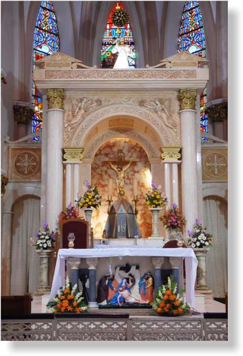 St Mary's Basilica Ernakulam Mass Timings (496x717), Png Download