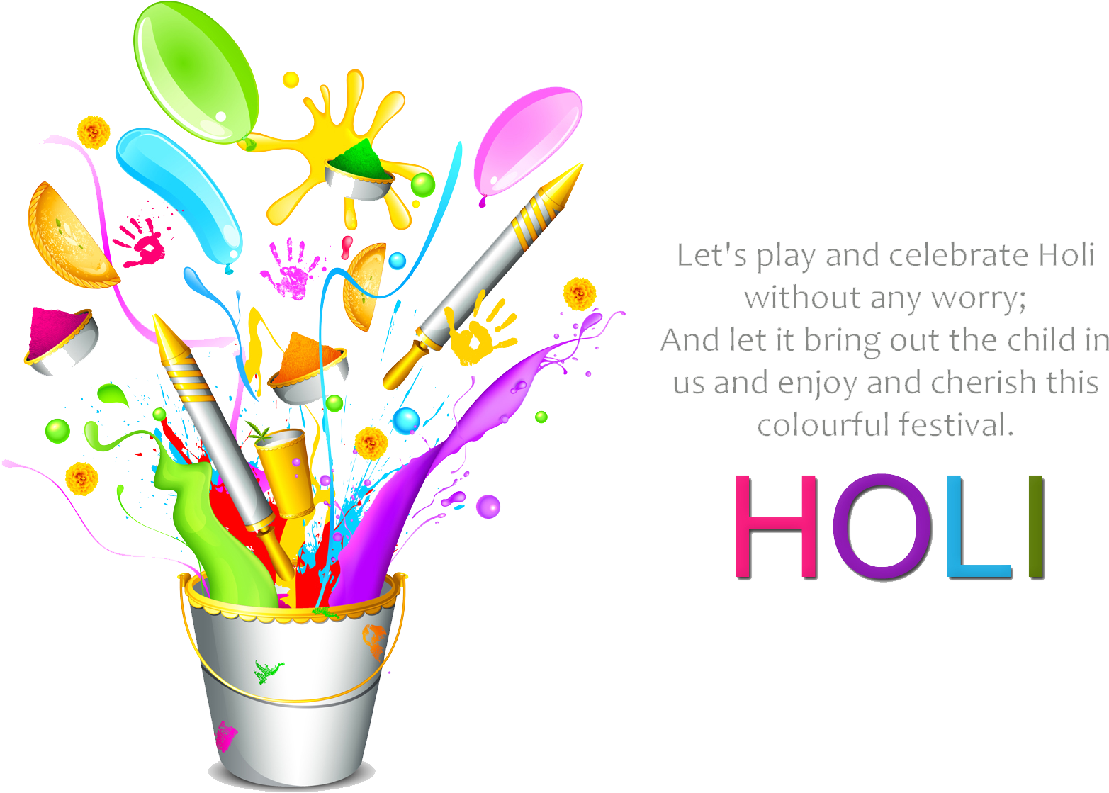 Happy Holi Wishes 2018 (1920x1200), Png Download