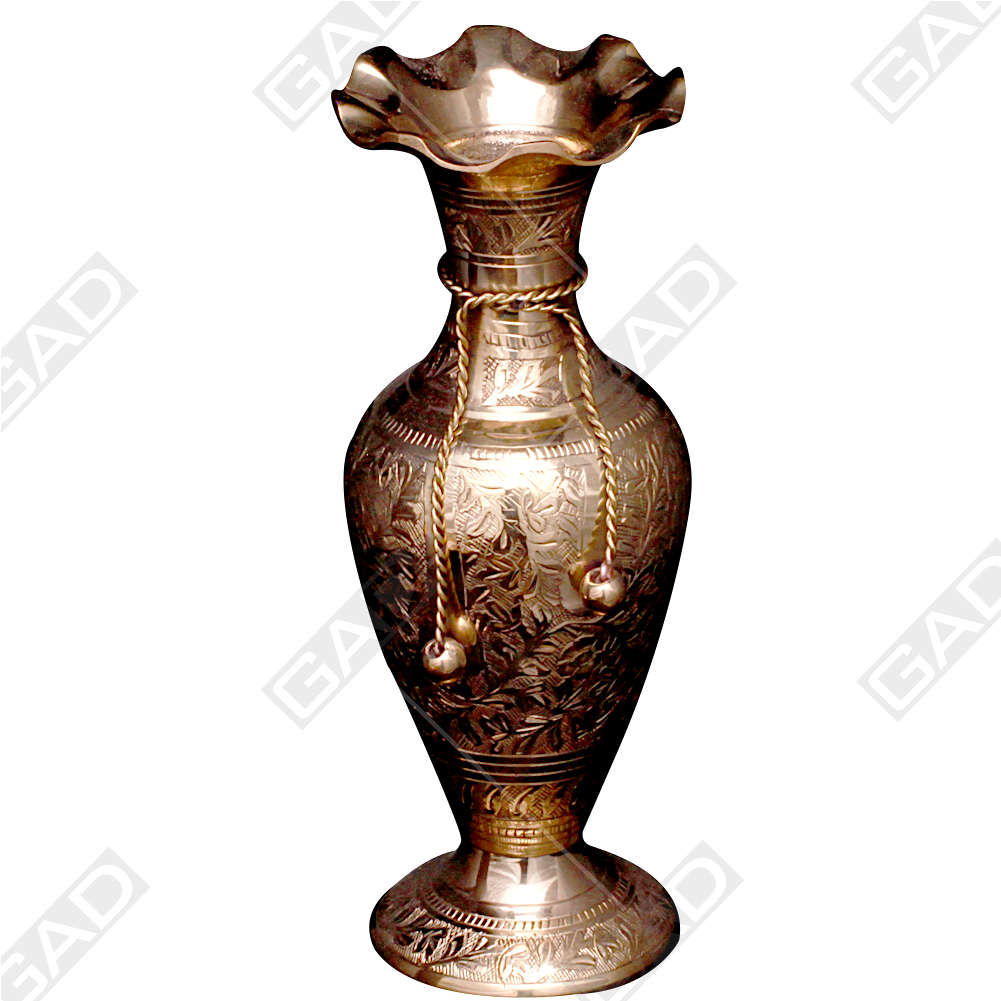 Flower Vase Tie Jasmine Gold Polished - Vase (1020x1020), Png Download