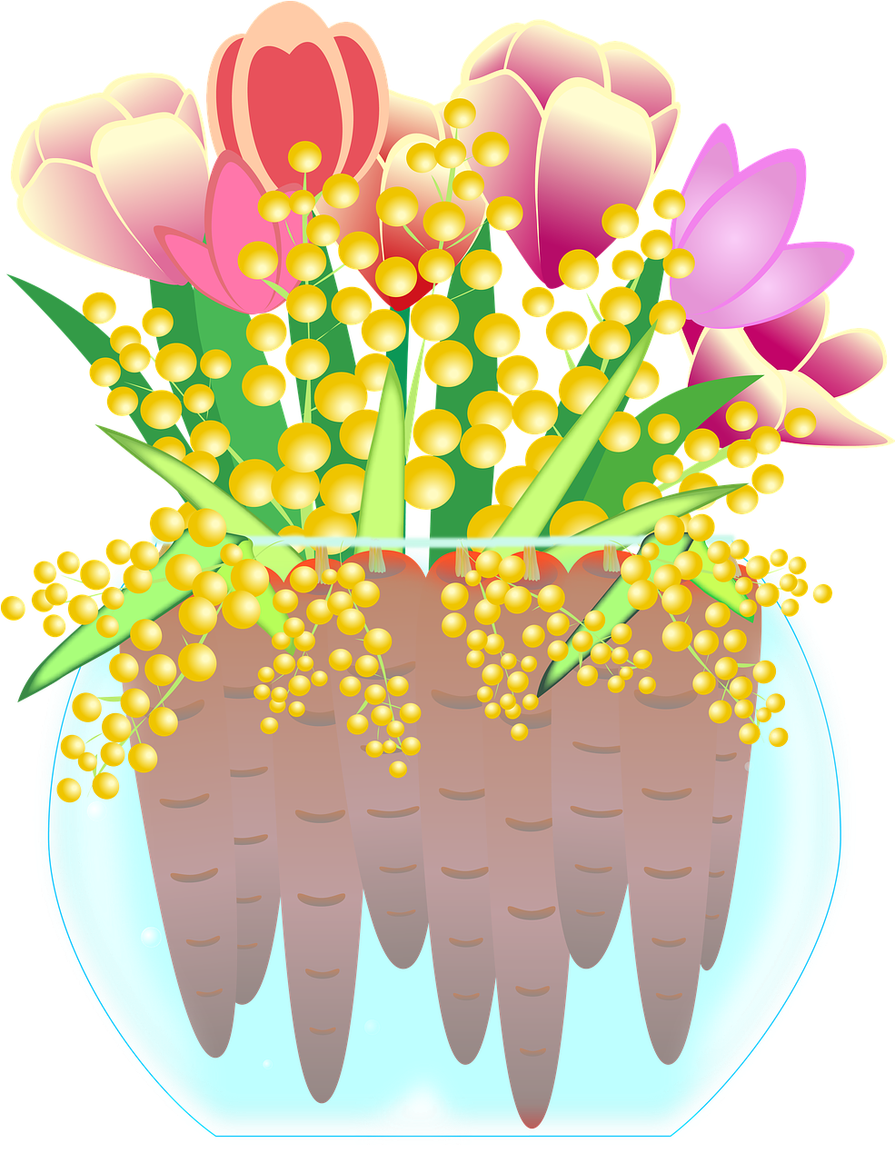 Flower Floral Vase - Vase (984x1280), Png Download
