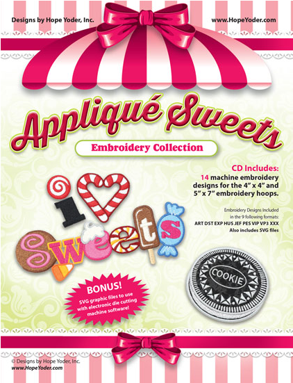 Applique Sweets Embroidery Design Collection Cd - 125 Procent (600x600), Png Download