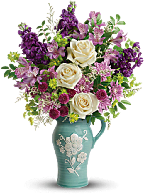 Artisanal Beauty By Teleflora - Teleflora's Splendid Garden Bouquet (600x673), Png Download